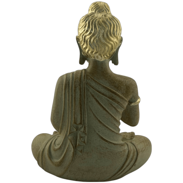 Seated Buddha Figure of Wisdom - Vitarka Mudra - 12x7x16 cm