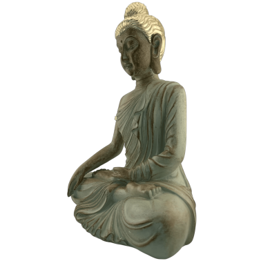 Figura Buda Sentado de la Iluminación - Bhumisparsha Mudra - 26x15x32 cm