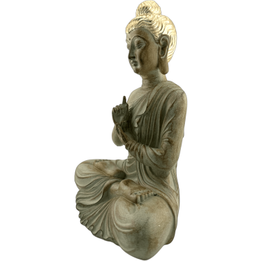 Siedząca figura Buddy Koła Dharmy - Dharmachakra Mudra - 20x12x26 cm
