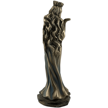 Statuetta della Dea della Fortuna - Cornucopia di Abbondanza e Prosperità - 7x6x18 cm