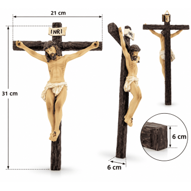 Kristus av den Goda Döden - Hartskrucifix - 31 cm