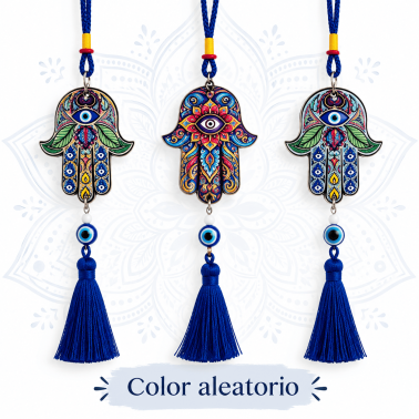 Pendentif Main de Fatima avec œil turc - Amulette de protection - 28 cm