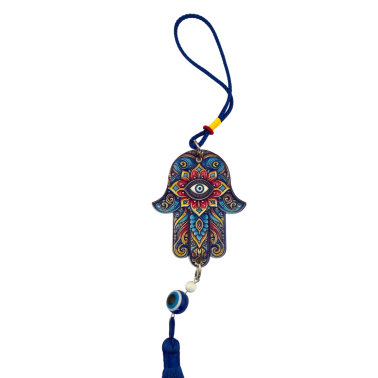 Hanger met de hand van Fatima en Turks oog - Beschermingsamulet - 28 cm