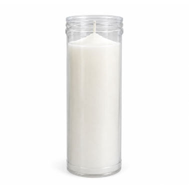 Effen witte kaars - 16x6cm