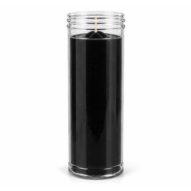 Schlichte schwarze Kerze – 16 x 6 cm