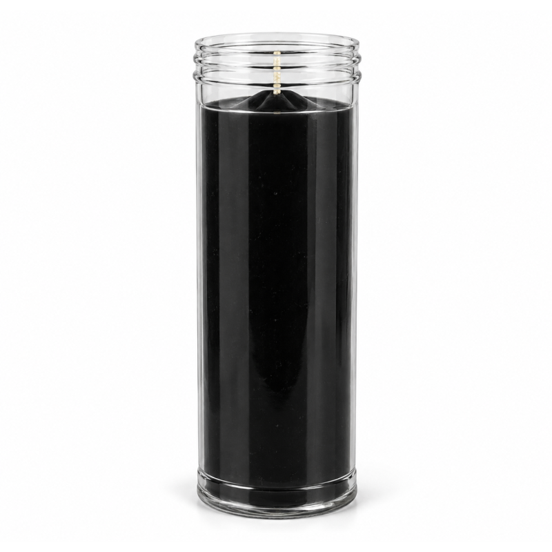 Velón Liso Negro - 16x6cm-Velones Lisos-HOSTENATURA