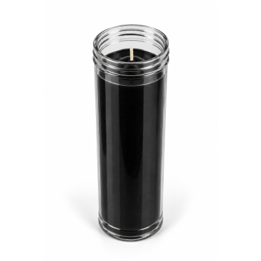 Bougie noire unie - 16 x 6 cm