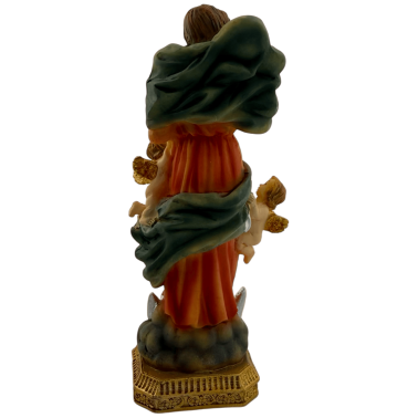 Estatueta da Virgem Maria Desatadora dos Nós com Anjos - 11 cm