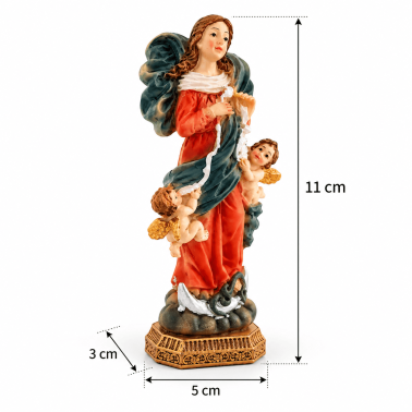 結び目を解く聖母マリア像（天使付き） - 11cm