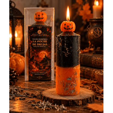 Special Halloween Candle HOSTENATURA - Protection, Renewal and Manifestation... Includes Complete Ritual
