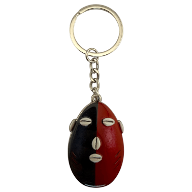 Sleutelhanger met Eleguá-hoofd (Elegguá) - Rood...