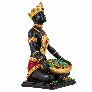 Figurină Changó Macho cu Tavă cu Bogății - Orisha Prosperității - 20 cm