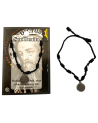 Bracciale nero con 7 nodi e...