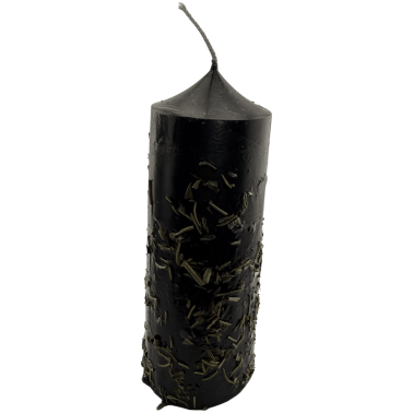 Bougie aux herbes purificatrice - Bougie ésotérique 17x6cm - Contre toute magie, chasse toutes les énergies négatives