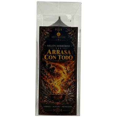 Herbal Candle That Sweeps Away All - Esoteric Candle 17x6cm - Against all magic, sweeps away all negative energies