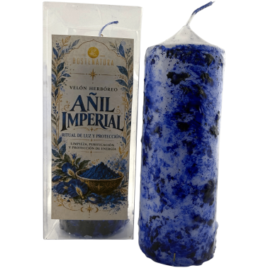 Imperial Indigo örtljus - Esoteriskt ljus 17x6cm - Rengöring, rening och energiskydd