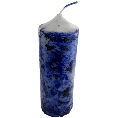 Lumânare Imperială cu Indigo și Plante Naturale - Lumânare Ezoterică 17x6cm - Curățare, Purificare și Protecție Energetică