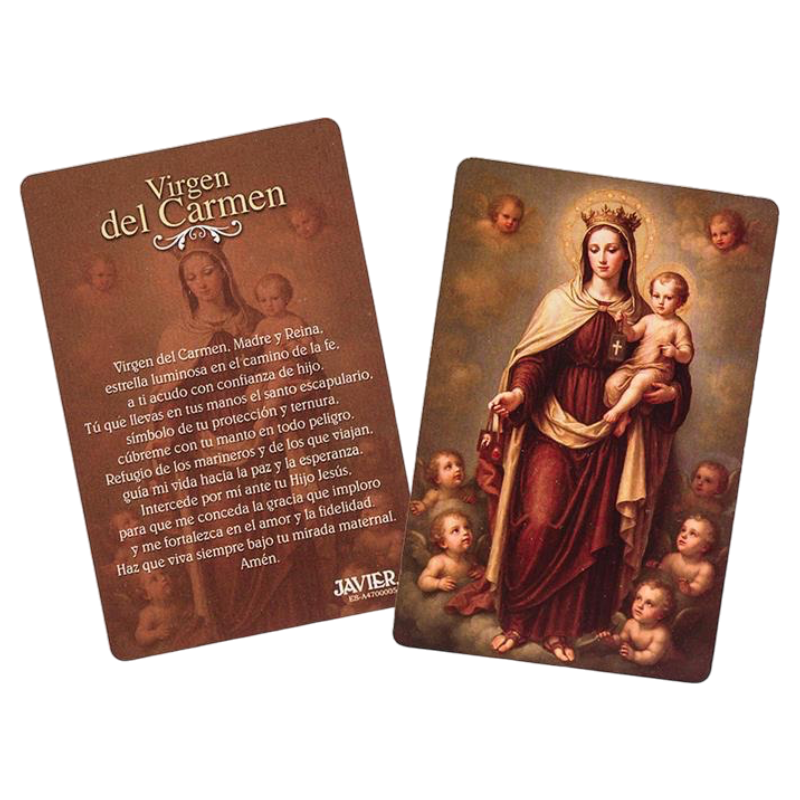 Druck der Jungfrau von Carmen, 6x9cm-RELIGIÖSE DRUCKE-HOSTENATURA
