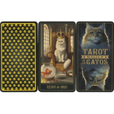 Tarot Mágico de los Gatos - Baraja de 40 Cartas con Libro Guía - Tikal Ediciones