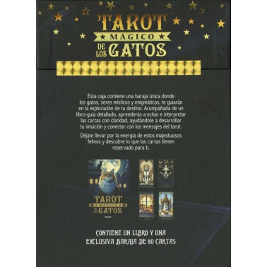 Tarot Mágico de los Gatos - Baraja de 40 Cartas con Libro Guía - Tikal Ediciones