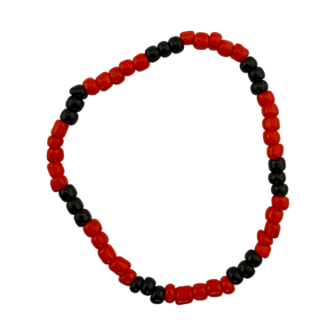 Brățară Orisha Pomba Gira - Mărgele Roșii și Negre - Protecție și Forță Spirituală