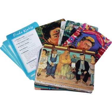 Frida Kahlo - Geïllustreerd boek van 64 pagina's en 40 feitenbladen over haar werk - Metalen omslag