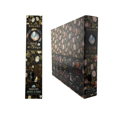 Caja Incienso Cristal Gemas Banjara Piedra Luna...