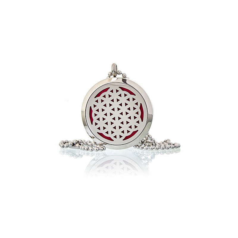 Collana con diffusore di aromaterapia 30mm - Fiore della Vita-COLLANA DIFFUSORE DI AROMATERAPIA-HOSTENATURA