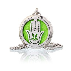 Collana con diffusore di aromaterapia 30mm - Mano de Fatima