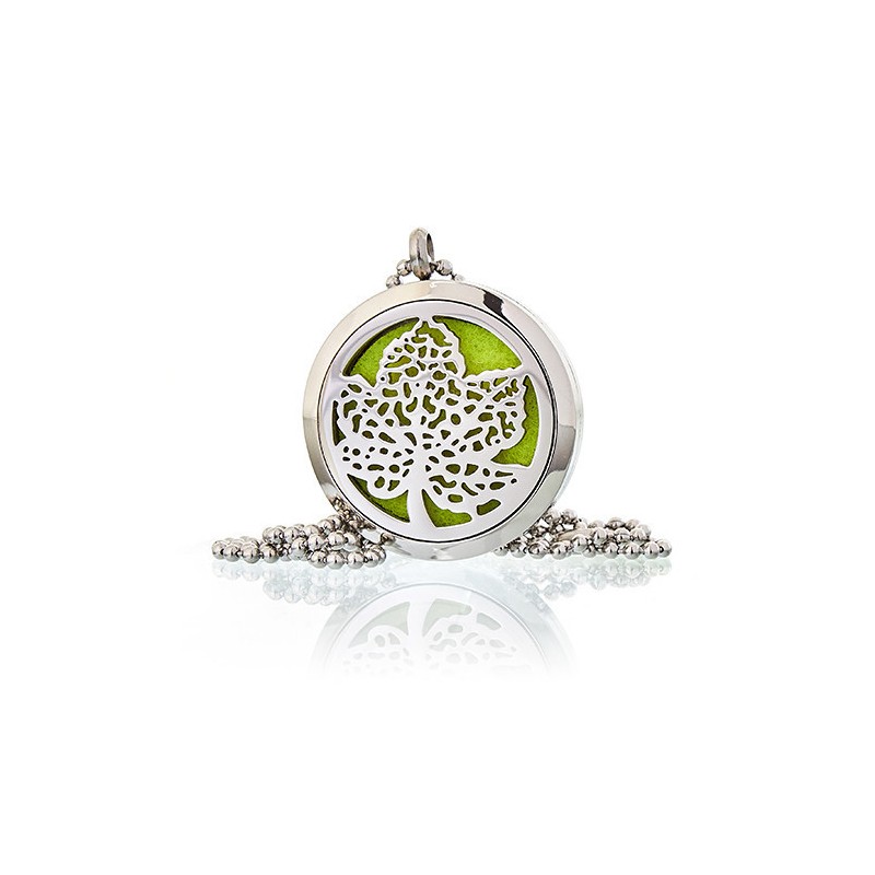 Aromatherapie diffuser ketting 30 mm - Blad-AROMATHERAPIE DIFFUSER KETTING-HOSTENATURA