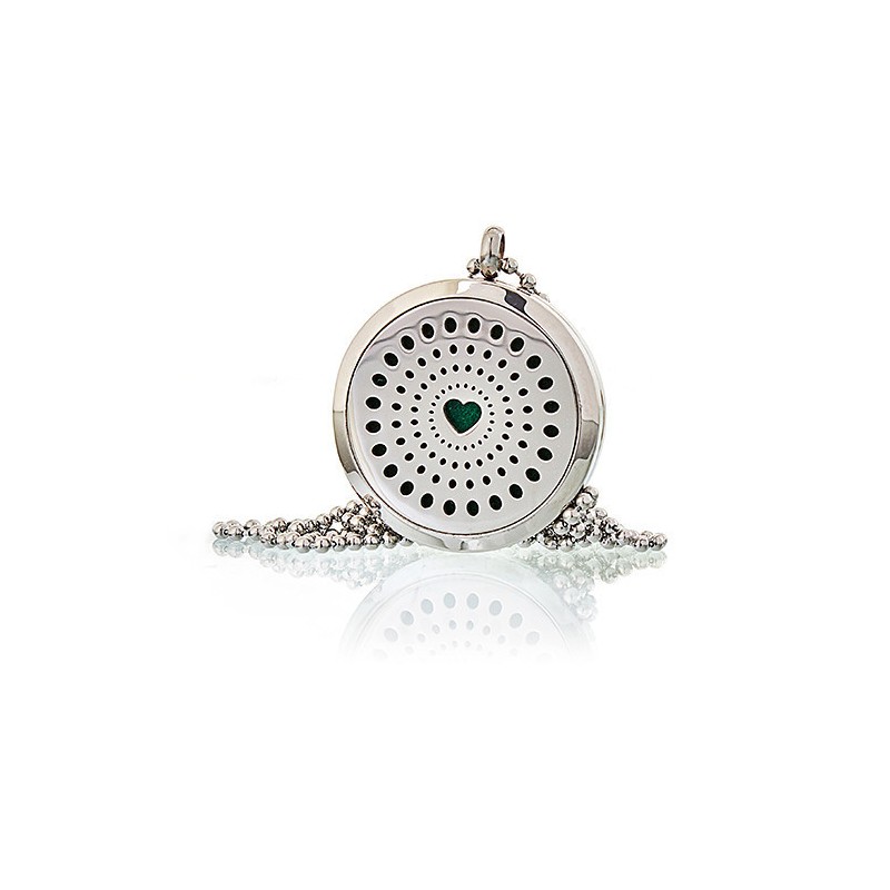 Collana con diffusore di aromaterapia 30mm - Cuore di diamanti-COLLANA DIFFUSORE DI AROMATERAPIA-HOSTENATURA