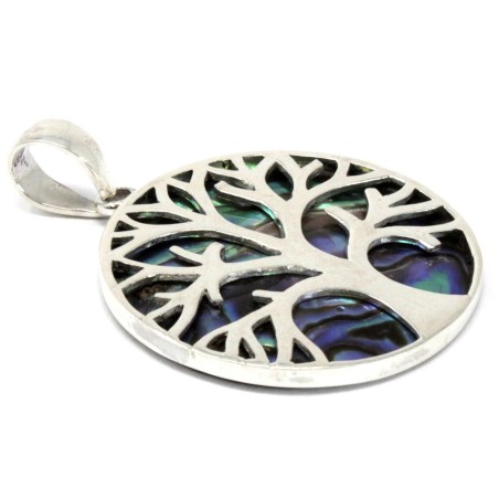 Colgante de Plata Árbol de la Vida 30mm - Abulón  - 4