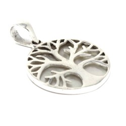 Colgante de Plata Árbol de la Vida 22mm - Madre Perla - 4