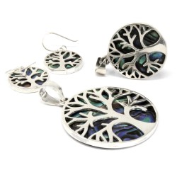 Aretes de Plata Árbol de la Vida 15mm - Abulón - 2