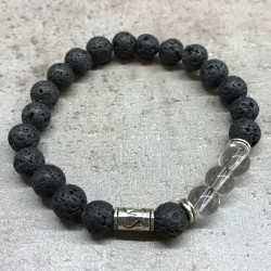 Pulsera de Piedra de Lava - Tribal - Cuarzo de Roca - 4