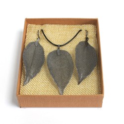 Ketting en oorbellen set - Blade of Courage - Tinnen