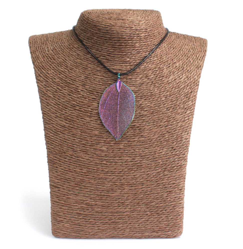 Collar - Hoja de valor - Multicolor-LEAF-SHAPED JEWELS-HOSTENATURA