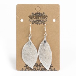 Pendientes - Hoja de valor - Plata - 4