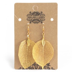 Pendientes - Hoja de valor - Oro - 4