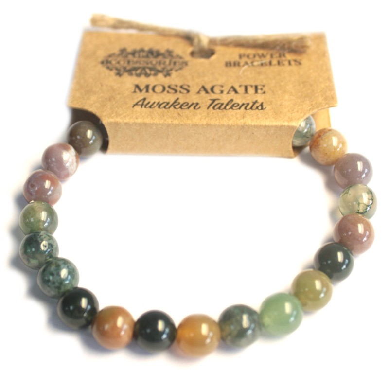 Energy Bracelet - Moss Agate-ENERGY BRACELETS-HOSTENATURA