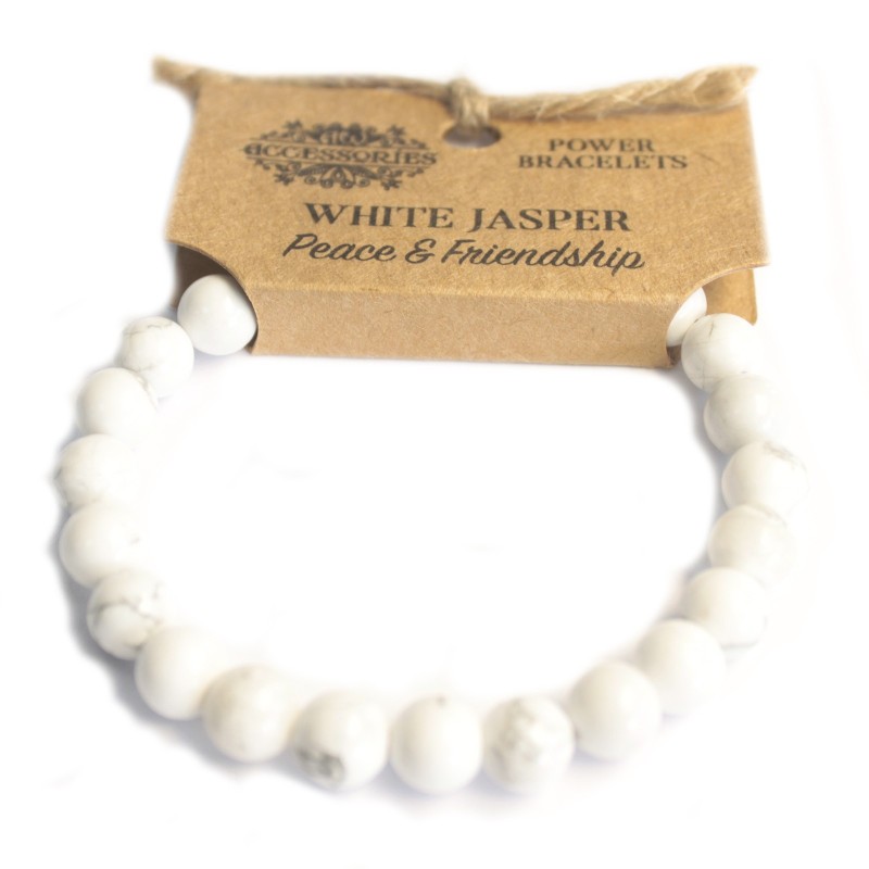 Energy Bracelet - White Jasper-ENERGY BRACELETS-HOSTENATURA