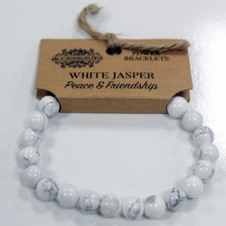 Brazalete de Energía - Jaspe blanco  - 4