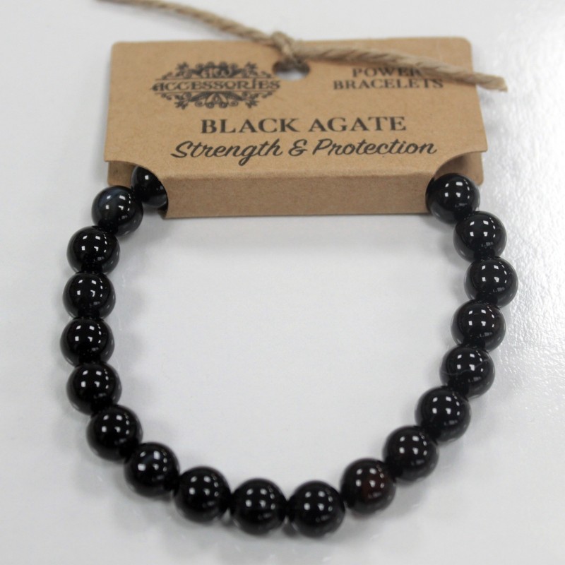 Energy Bracelet - Black Agate-ENERGY BRACELETS-HOSTENATURA