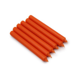 Velas a Granel de Color Sólido - Naranja Rústico - Paquete de 10