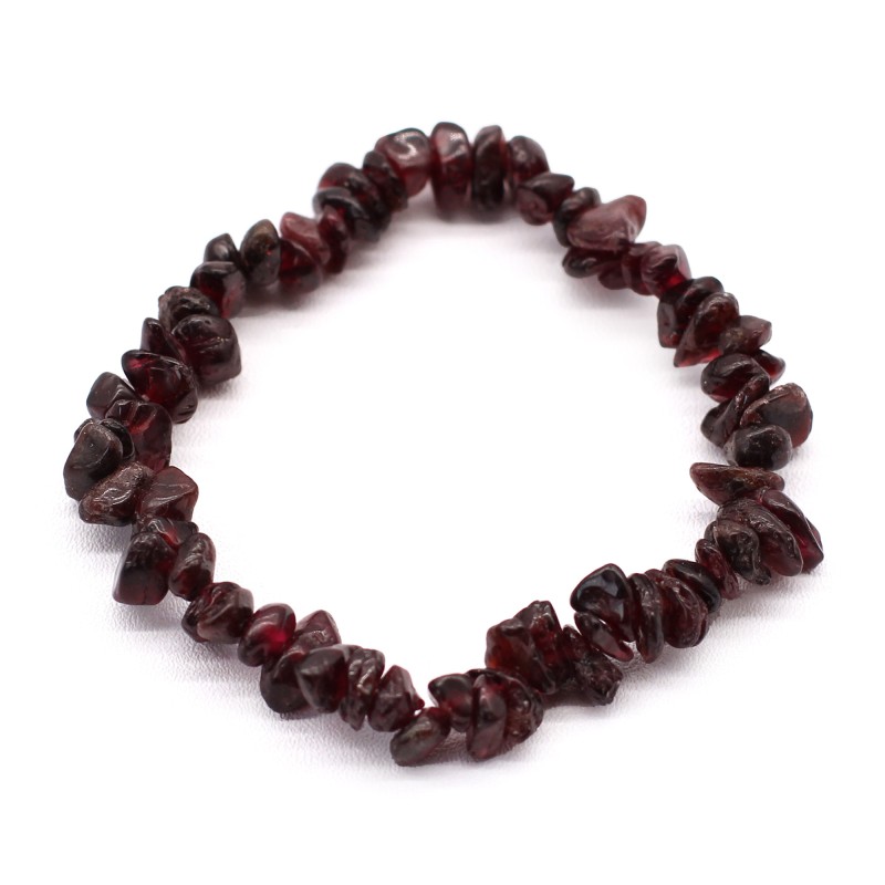 Gemstone Fragments Bracelet - Blood Garnet-BRACELETS NECKLACES GEMSTONES-HOSTENATURA