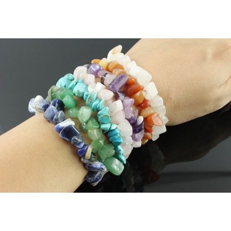 Pulsera Fragmentos de Piedras Preciosas - Granate de sangre  - 4