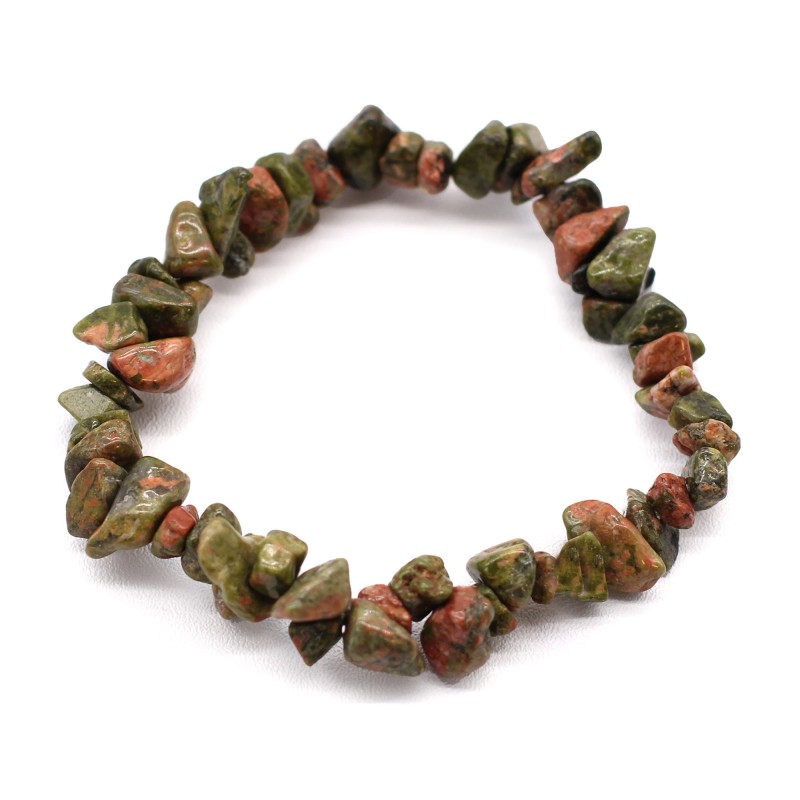 Bracciale con frammenti di pietre preziose - Diaspro verde-BRACCIALI COLLANA PIETRE PREZIOSE-HOSTENATURA