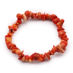 Bracciale con frammenti di pietre preziose - Pietra coralite