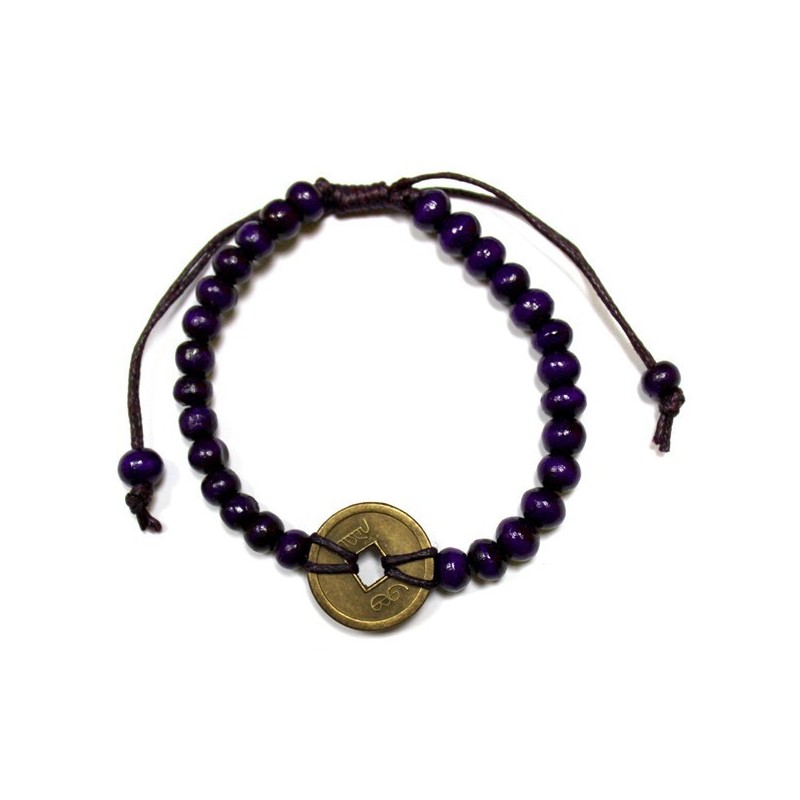 Bracciali Feng Shui - Viola-BRACCIALETTI FENG SHUI BUONA FORTUNA-HOSTENATURA