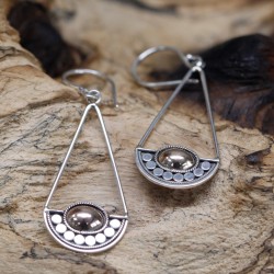 Boucle d’oreille en argent et or - Luna Balance